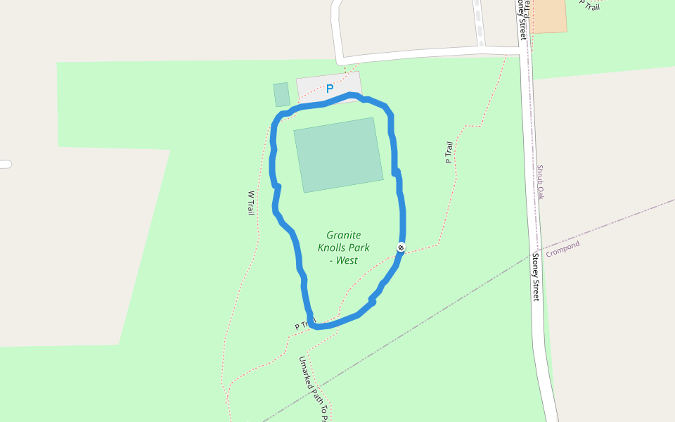 Yorktown Park - Sylvan Glenn walking route map in Mohegan Lake