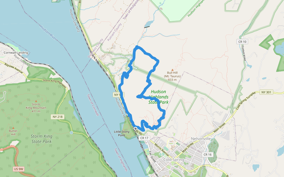 (u) walking route map in Cold Spring