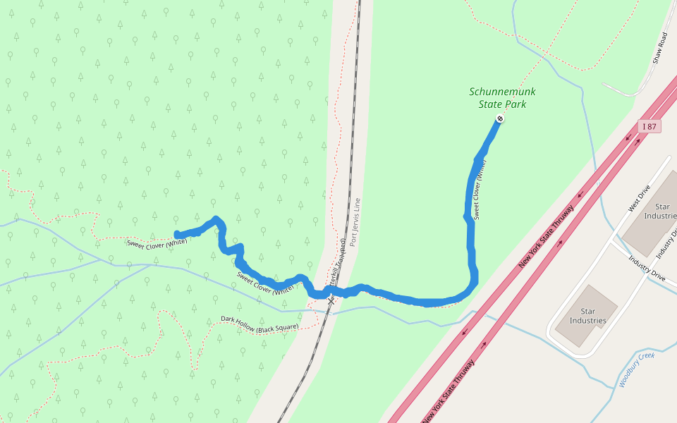 Sweet Clover walking route map in New Windsor