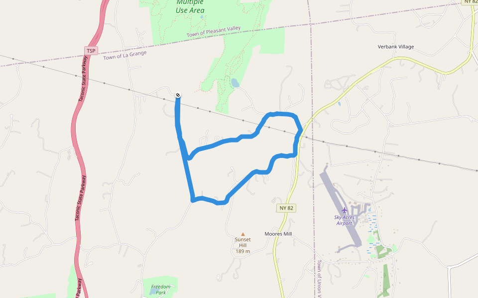 Gidley-Skidmore Loop walking route map in Pleasant Valley