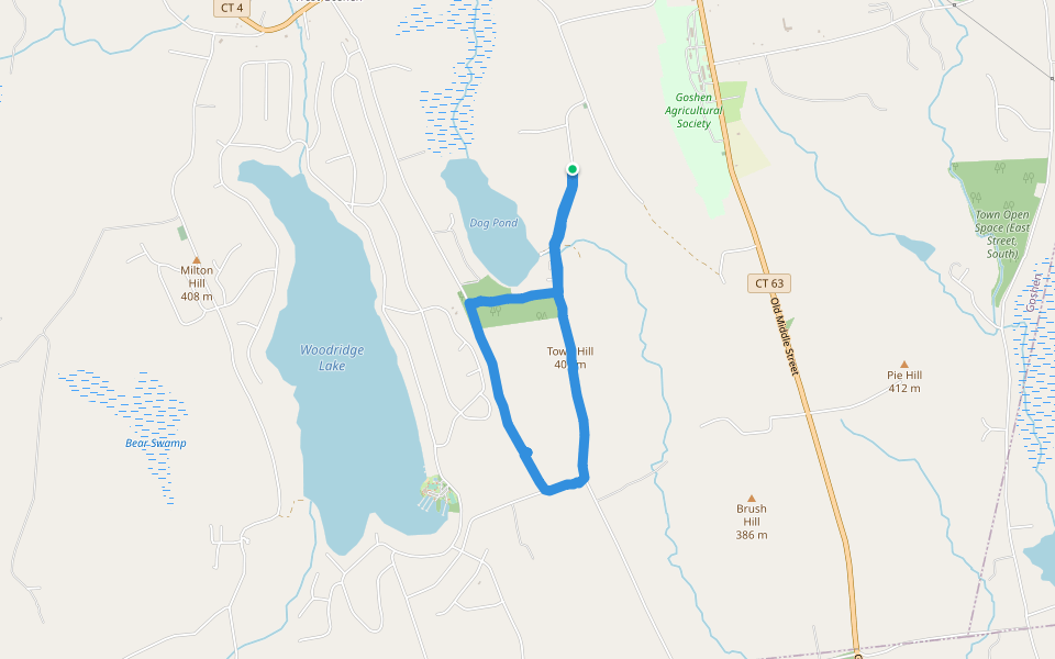 Camp Cochipianee walking route map in Goshen