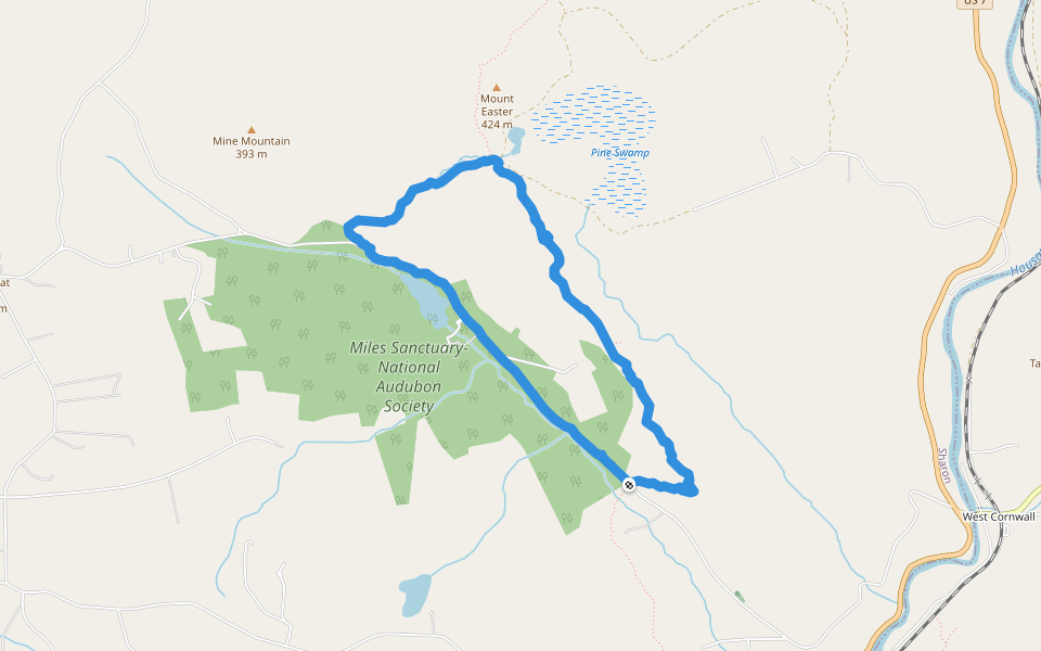 Mount Easter walking route map in Sharon
