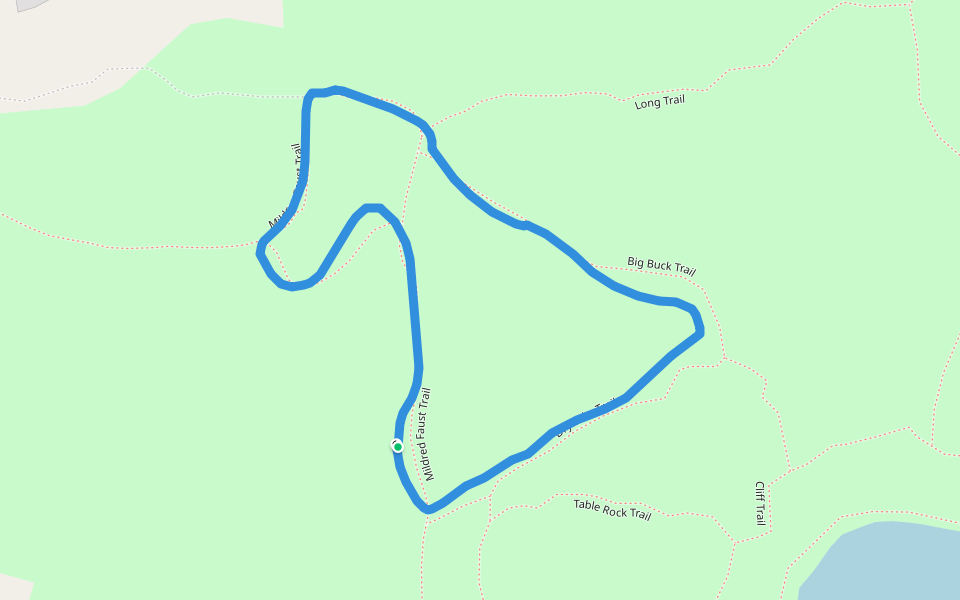 Clark Reservation State Park walking route map in Jamesville