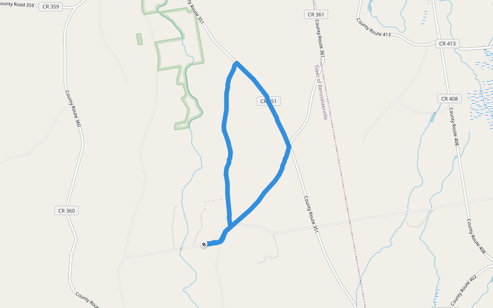 Victoria Drive walking route map in Rensselaerville