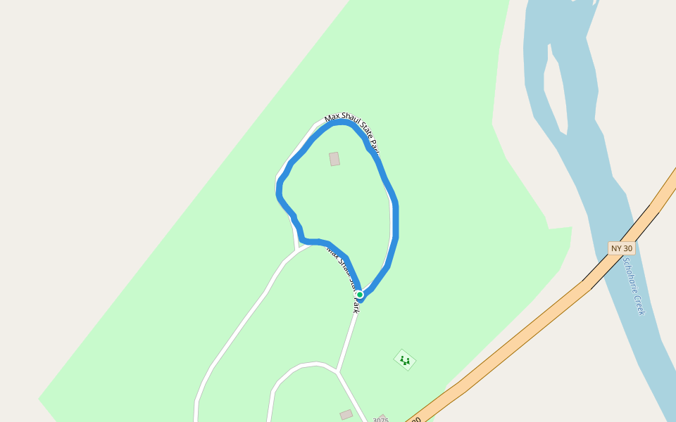 Max V. Shaul State Park walking route map in Middleburgh