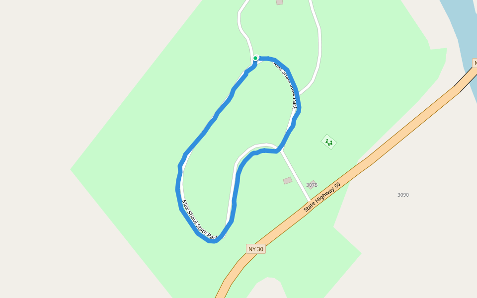 Max V. Shaul State Park walking route map in Middleburgh