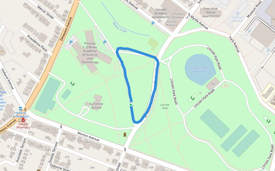 Lincoln Park Walking and Running Albany, New York Pacer