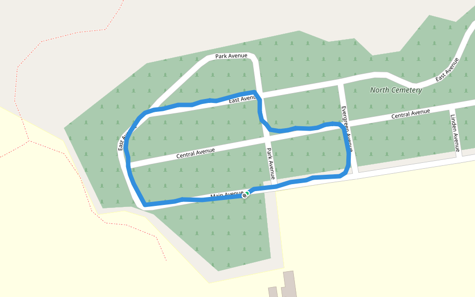 Oxford Public Schools walking route map in Oxford