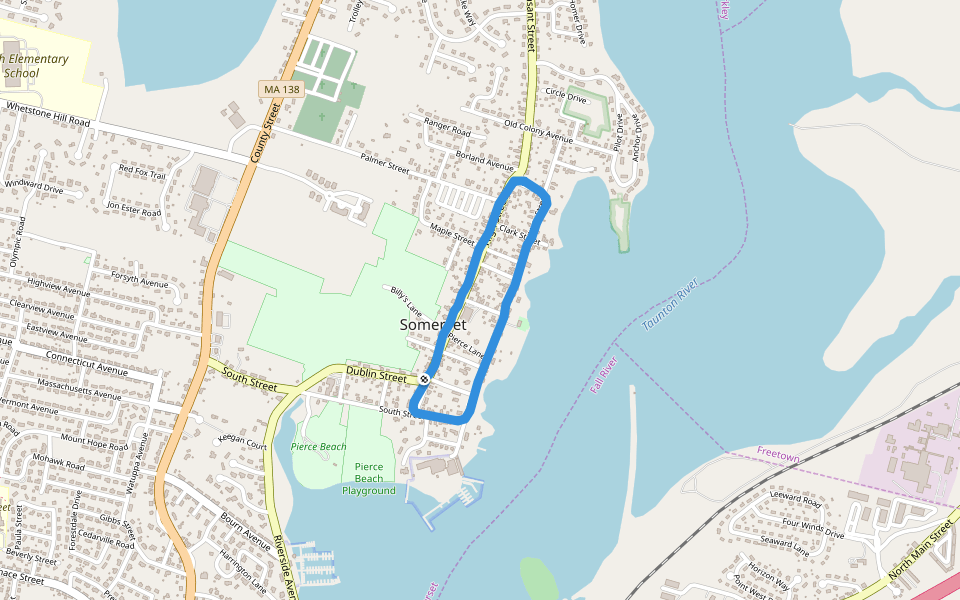 Conservation Land walking route map in Somerset
