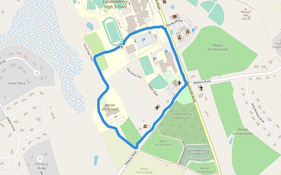 Moose Hill school Walking And Running Trail Londonderry, New