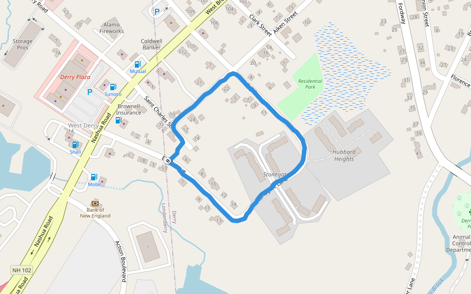 Stonegate walking route map in Londonderry