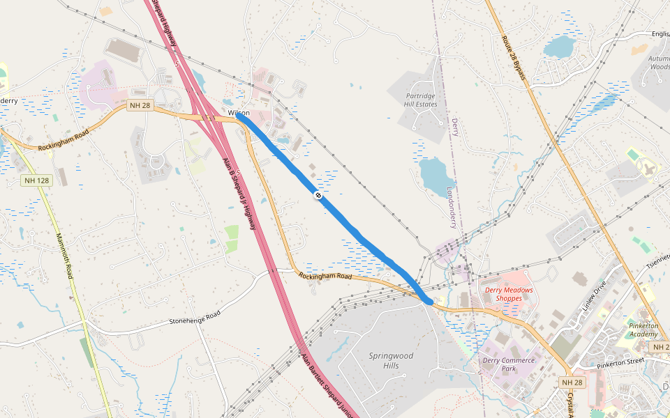 Londonderry Trail walking route map in Londonderry