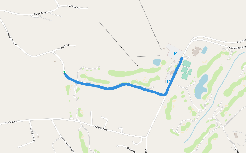 Wheelock Road walking route map in Hartford