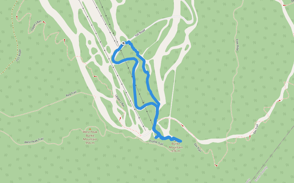 Burke Mountain Toll Riad Hiking Trail East Burke, Vermont, USA Pacer