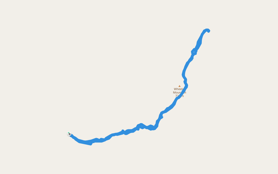 Wheeler Mountain walking route map in Barton