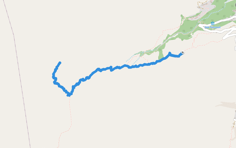 Tiz Mzik walking route map in Tiwli
