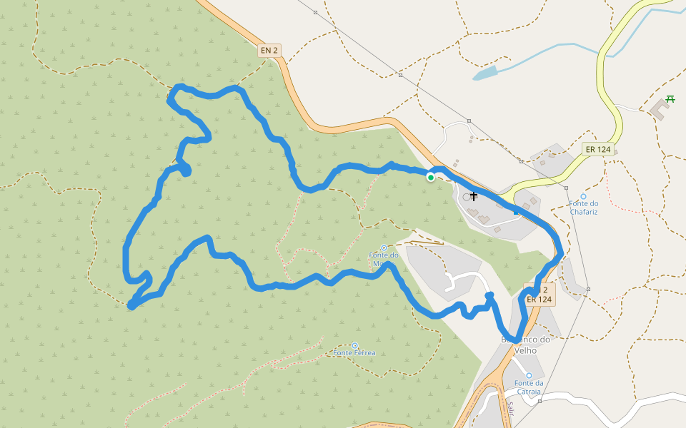 Barranco do Velho (Rota da Água) walking route map in Querença