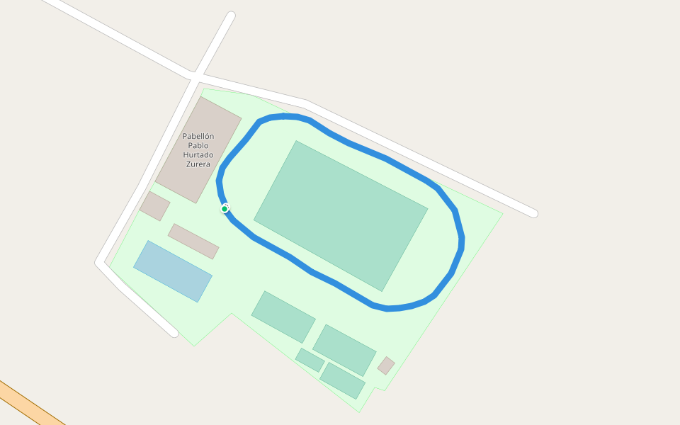 Pabellón Pablo Hurtado Zurera walking route map in Aguilar de la Frontera
