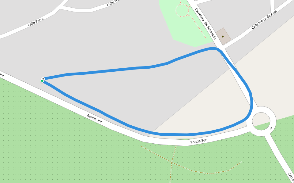 Jardines de Antonio Villa walking route map in Lucena