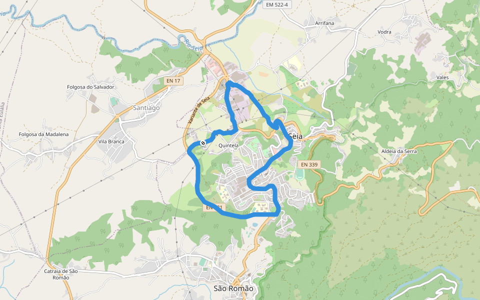 Seia - Monumento aos Escuteiros walking route map in Seia