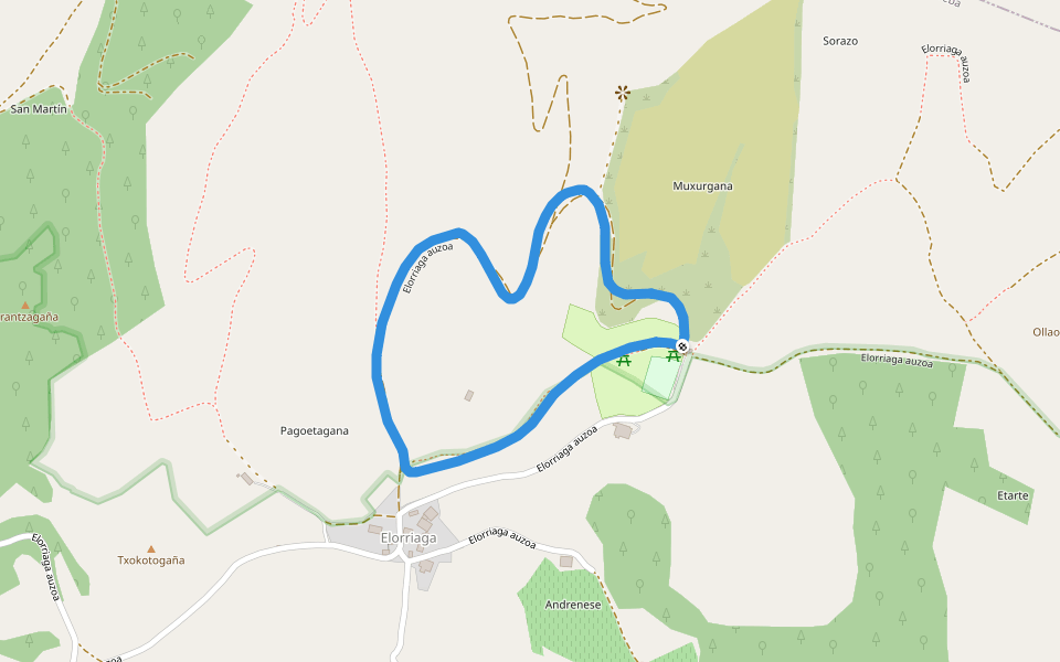 Euskal Kostaldeko Geoparkea - Geoparque de la Costa Vasca walking route map in Deba