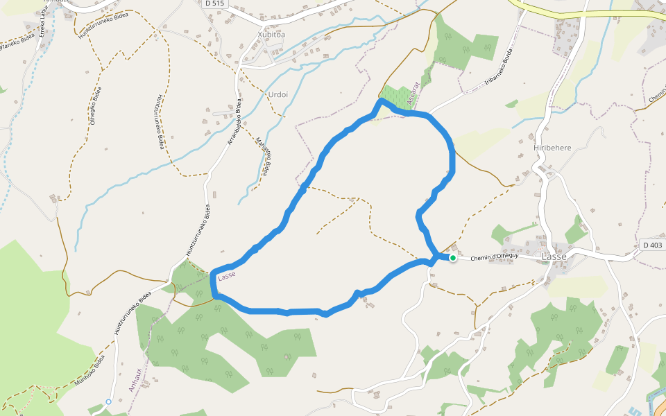 Urdoï walking route map in Lasse