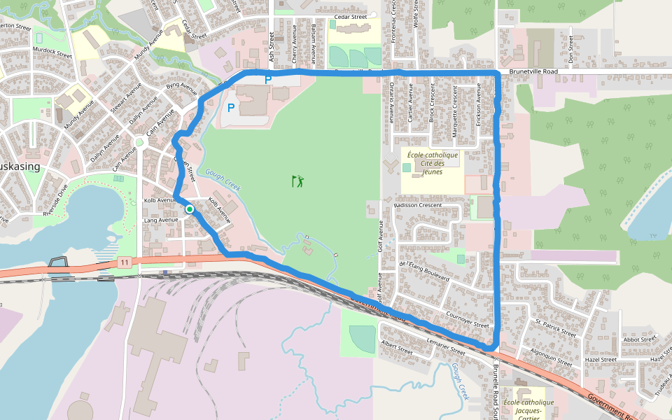 70 walking route map in Kapuskasing