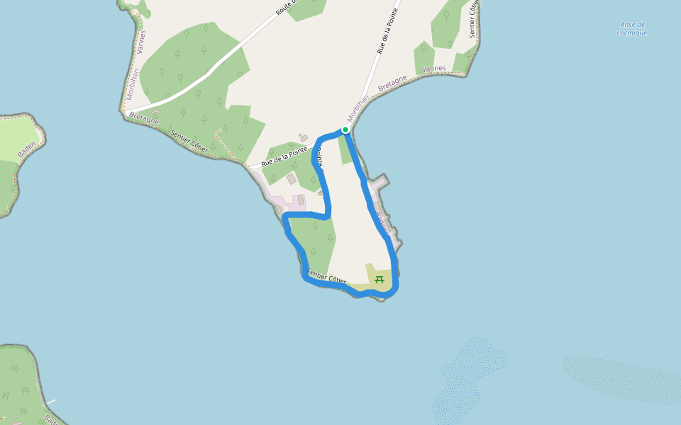 Golfo de Vizcaya - Golfe de Gascogne walking route map in Baden