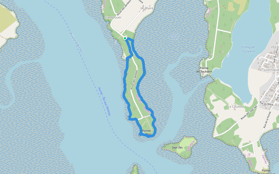 Perric walking route map in Baden
