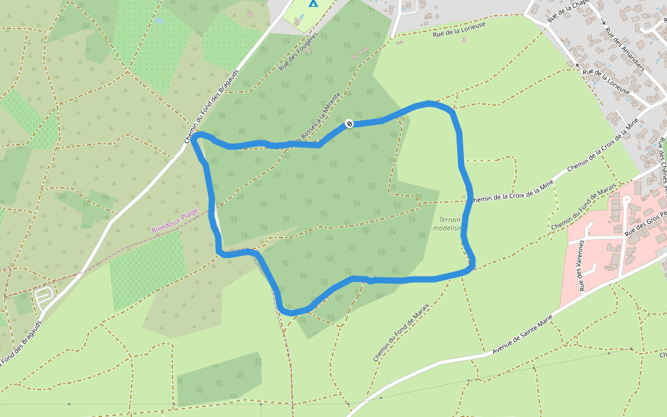 Terrain modélisme walking route map in Rivedoux-Plage