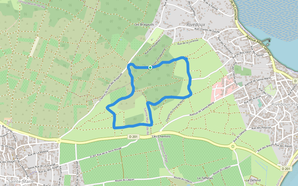 Terrain modélisme walking route map in Rivedoux-Plage