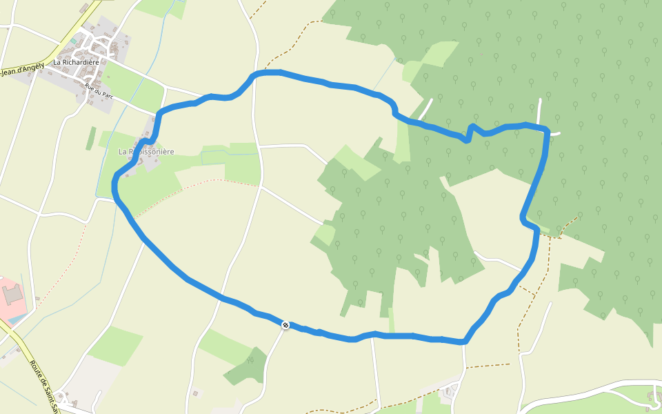 La Rabissonière walking route map in Saint-Savinien