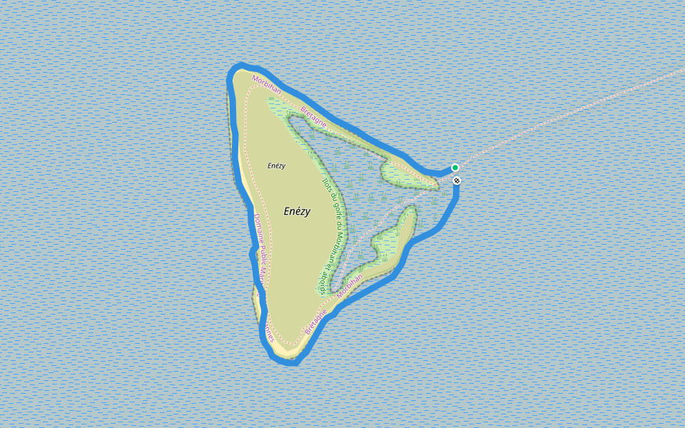 Enézy walking route map in Saint Armel
