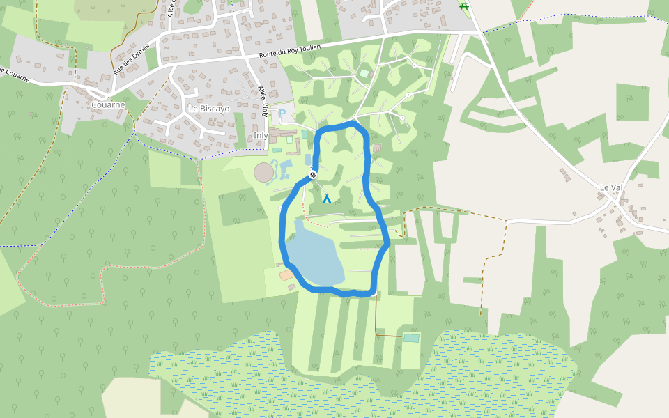 Le Domaine d'Inly walking route map in Pénestin