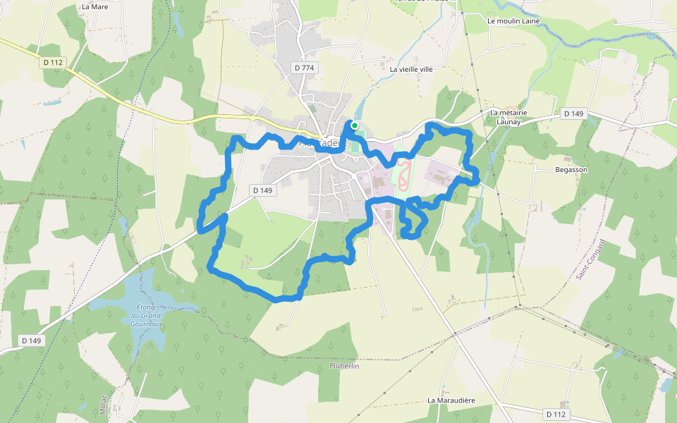 Pleucadeuc walking route map in Pleucadeuc