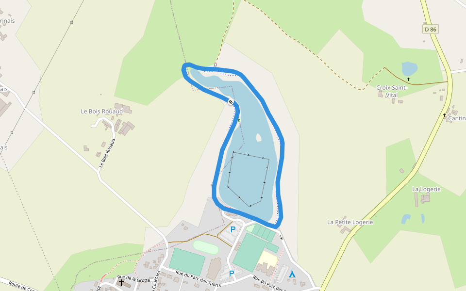 Tyrolienne walking route map in Saint-Viaud