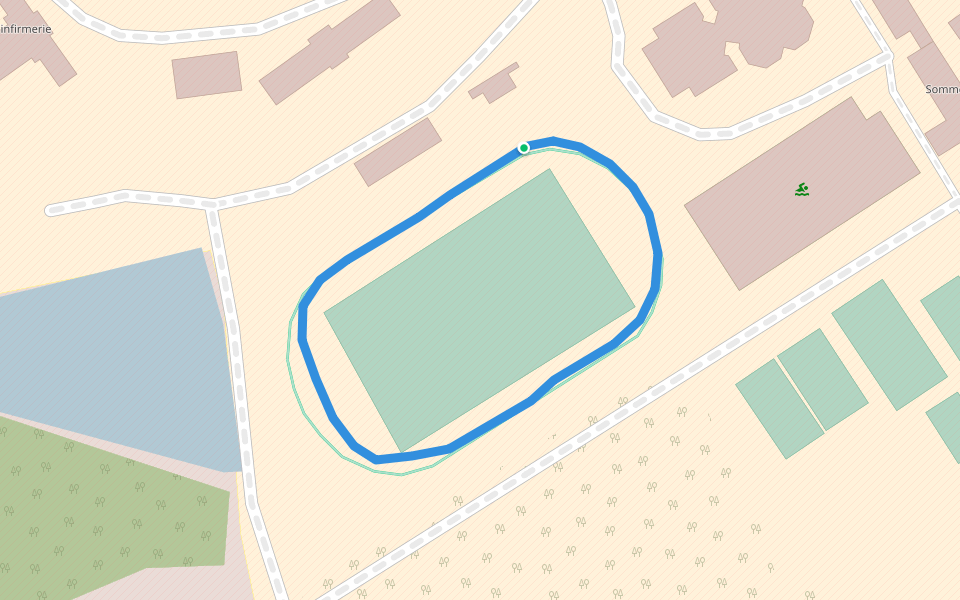 École navale walking route map in Lanvéoc