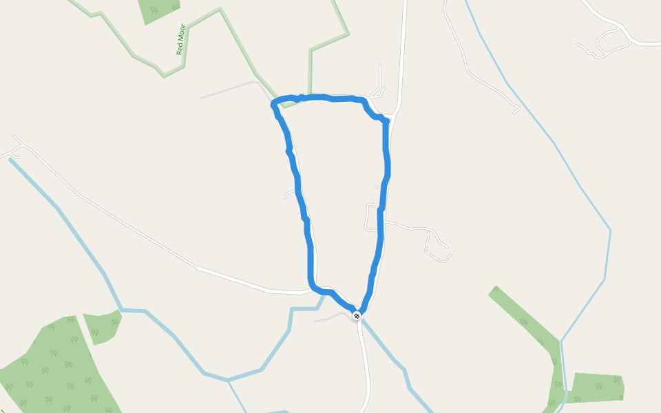 Red Moor walking route map in Redmoor
