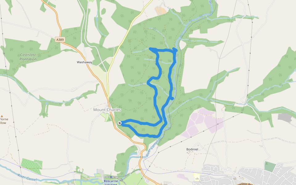 Mount Charles walking route map in Dunmere