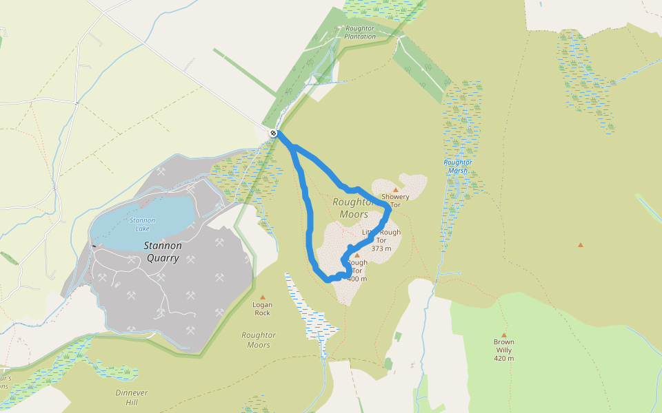 Little Rough Tor Hiking Trail Advent, Camelford, England Pacer