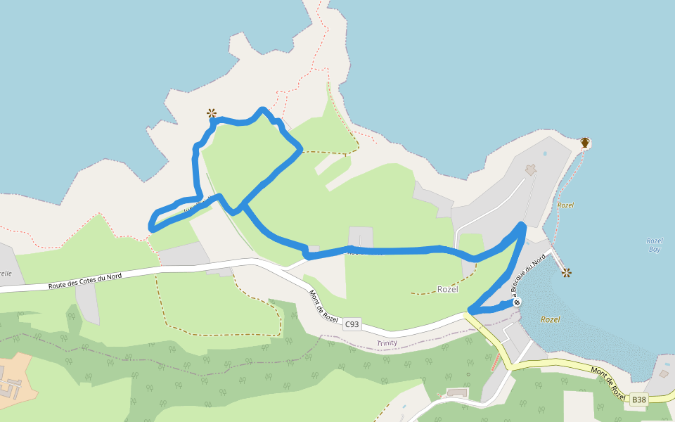 (unofficial) walking route map in Rozel