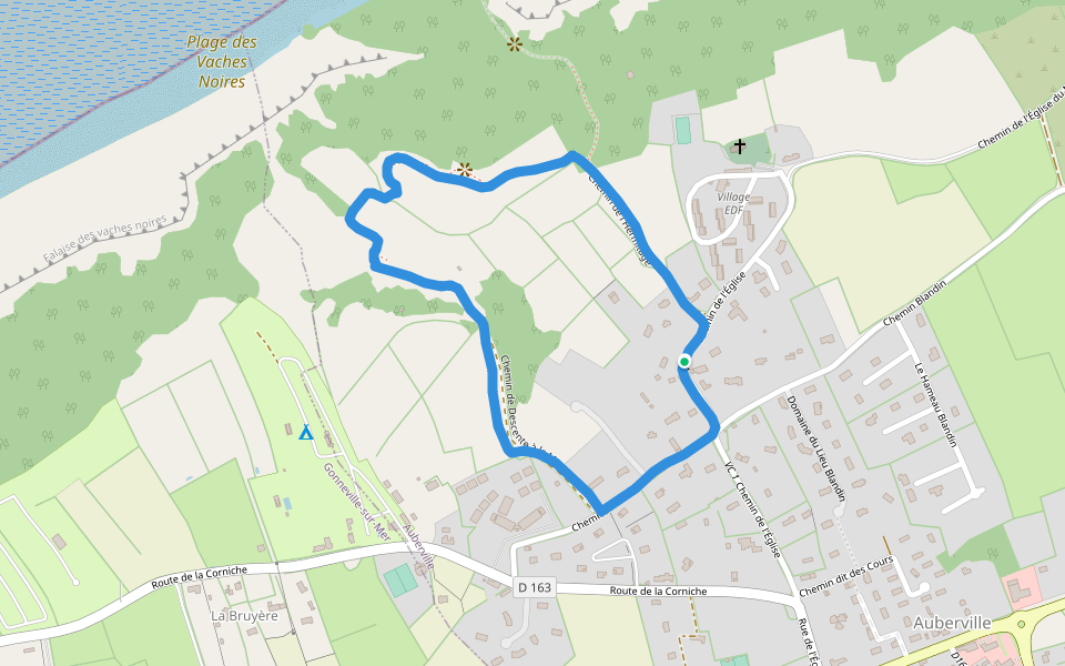 Le Chaos walking route map in Auberville