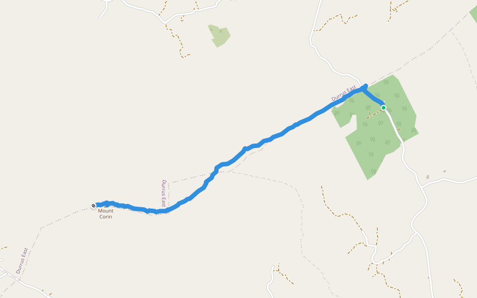 Corrin Path walking route map in Mine Cross