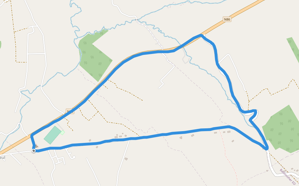 Dingle Gate Hostel walking route map in Annascaul