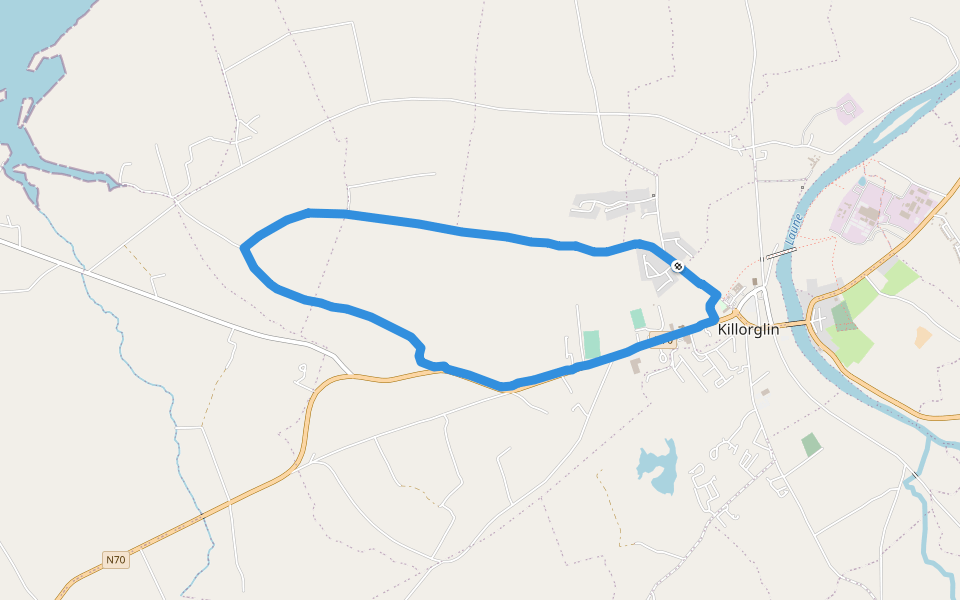 Killorglin Playground walking route map in Killorglin