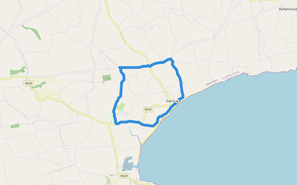 Garden walking route map in Ardnahinch Bay