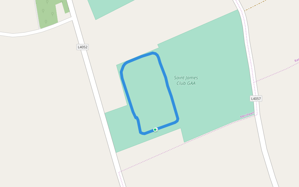 Saint James Club GAA walking route map in Suttons Cross