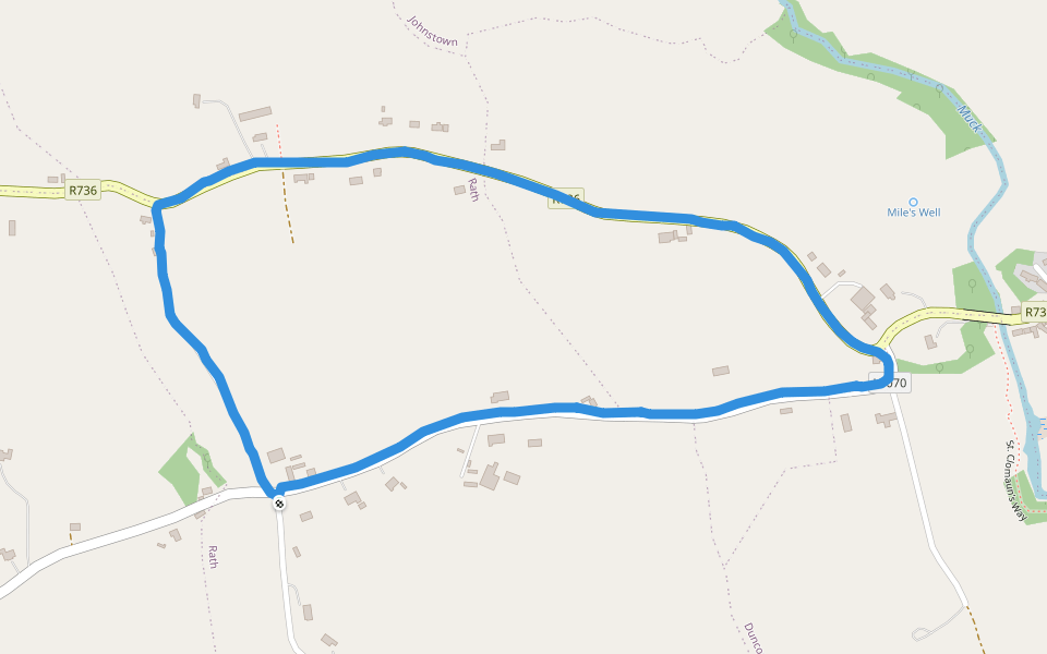 Windmill walking route map in Duncormick