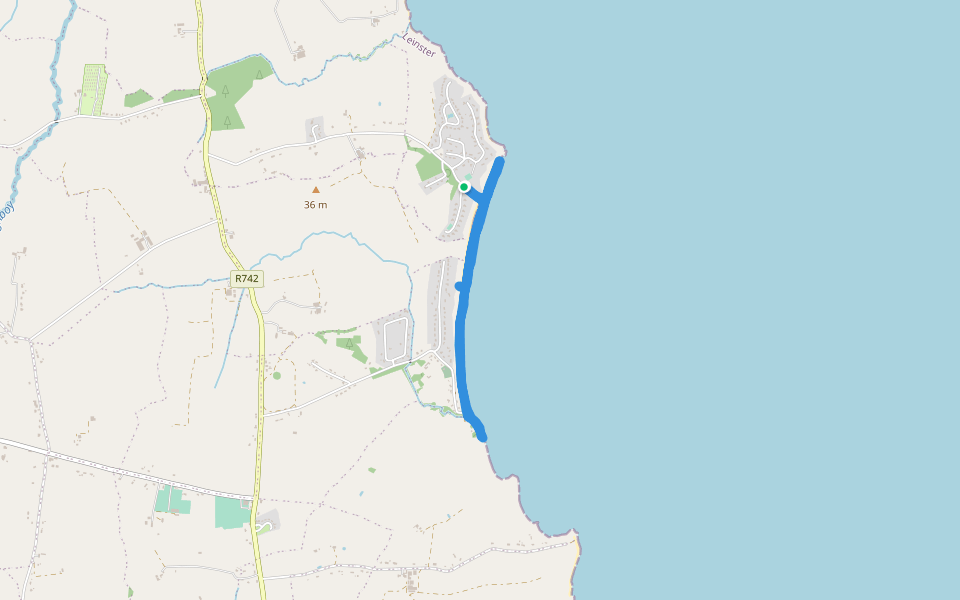 Rooney point walking route map in Ardamine