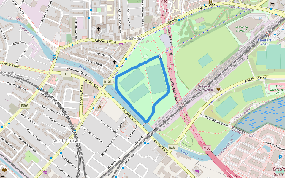 Fairview Park Walking and Running Dublin, Ireland Pacer